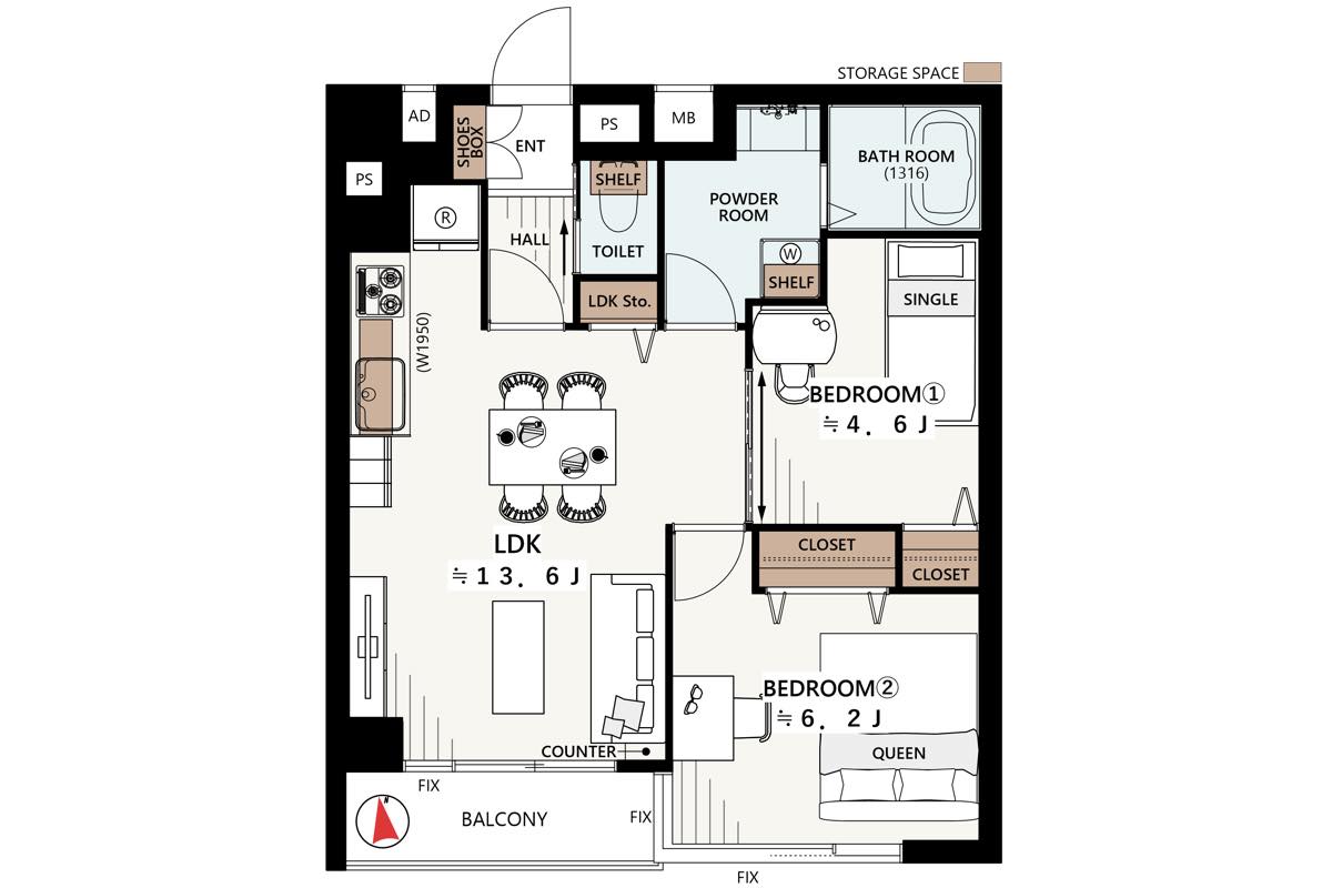 藤和柏コープ 603号室